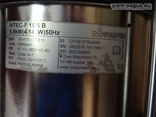 IVT-PUMPEN Inline-Pumpe