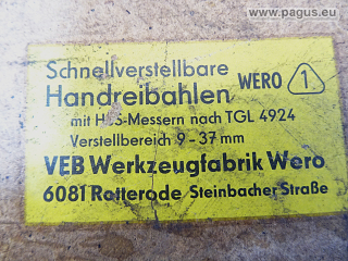 WERO schellverstellbare Handreibahlen