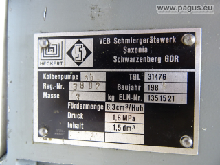 SAXONIA Handschmierpumpe