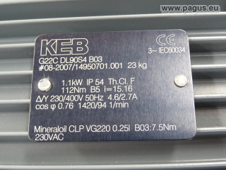 KEB Getriebemotor mit Bremse