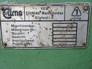 ELLMA Tellerschleifmaschine