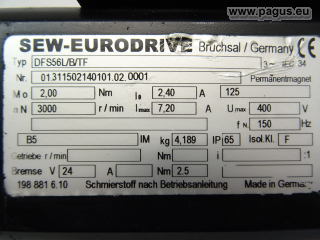 SEW Servomotor mit Bremse