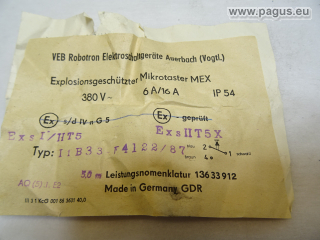 ROBOTRON Ex-geschützter Mikrotaster