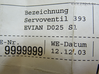 EVIAN Schrägsitzventil, pneumatisch betätigt