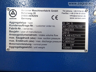 AERZENER MASCHINENFABRIK Drehkolbengebläseaggregat