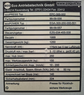 ECO ANTRIEBSTECNIK Servopresse