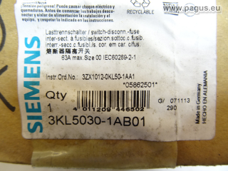 SIEMENS Lasttrennschalter