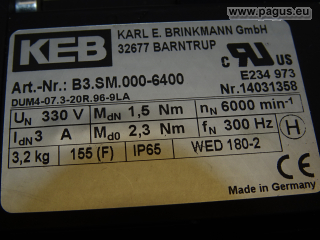 KEB Servomotor mit Getriebe