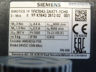 SIEMENS Servomotor mit Bremse