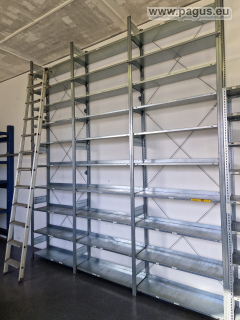 Regalsystem mit Schiebeleiter 3080 x 350 x 3400 mm