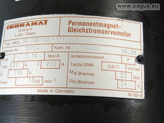 INDRAMAT Gleichstrom-Servomotor