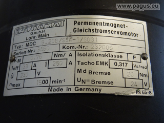 INDRAMAT Gleichstrom-Servomotor mit Bremse
