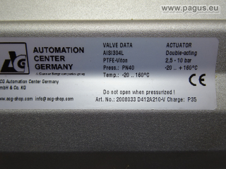 ACG Kugelhahn mit pneumatischem Ventilantrieb