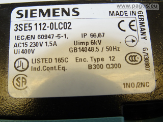 SIEMENS Mechanischer Einzelpositionsschalter