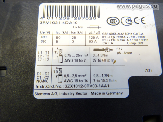 SIEMENS Motorschutzschalter, mit OM-Adapter