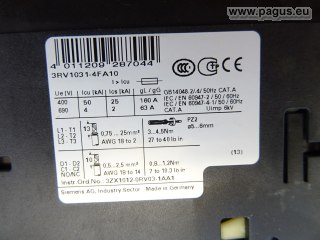 SIEMENS Motorschutzschalter, mit OM-Adapter