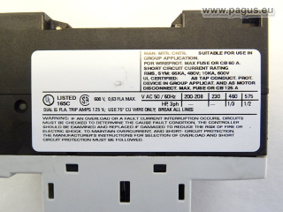 Motorschutzschalter 3RV1011-0GA10, 0,45 - 0,63 A
