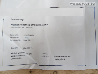 DMG MORI Kugelgewindetrieb