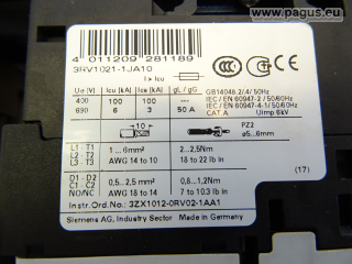 SIEMENS Motorschutzschalter mit OM-Adapter und Schütz