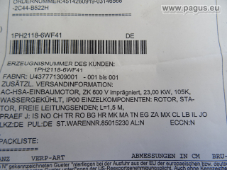 SIEMENS Synchron-Einbaumotor