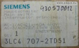 SIEMENS Hauptschalter