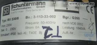 SCHUTTERMANN Doppelstelltrafo