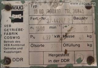 ASUG Schneckengetriebe