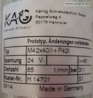 KÄHLIG Getriebemotor