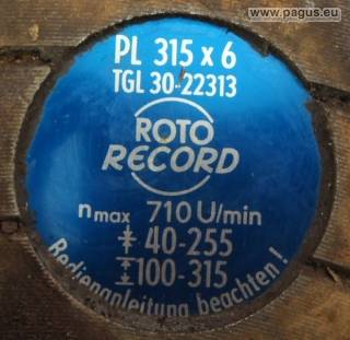 ROTO RECORD Planscheibe