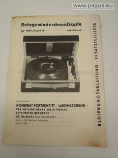 FORTSCHRITT Gewindeschneidmaschine