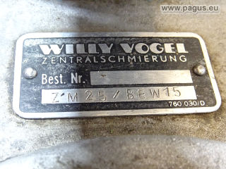 WILLY VOGEL Zentralschmieraggregat