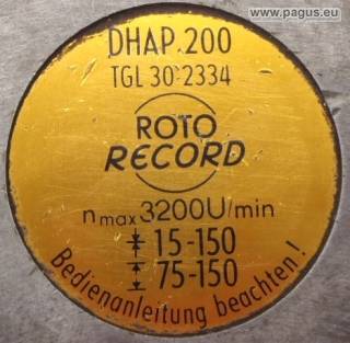 ROTO RECORD Drehfutter