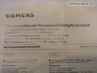 SIEMENS Überlastrelais