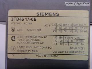 SIEMENS Leistungsschütz