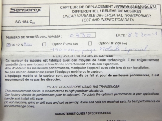 SENSOREX Linearer Wegaufnehmer