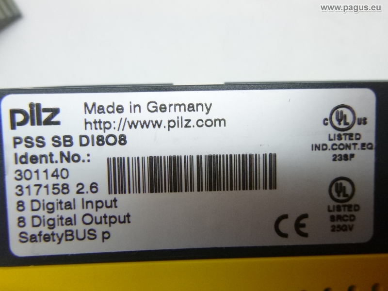 Pilz PSS SB DI808 Sicherheitssteuerungs 301140 SafetyBUS Digital input