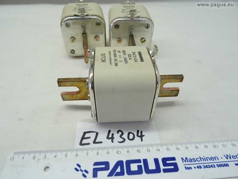 Sicherungseinsatz 500 A, mit Schraublaschen, 3 Stück - gebrauchte  